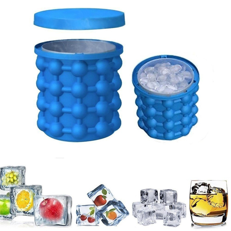Wine Beer Cooler - Tragbarer Silikon-Eiswürfelbereiter, Weinkühler, Bierschrank, platzsparend, Küchenutensilien,