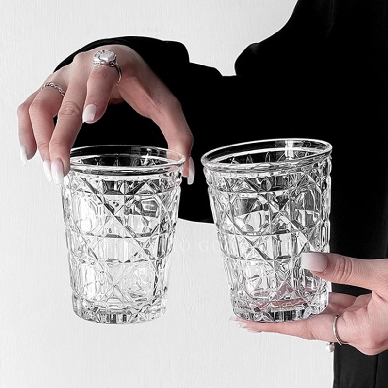 Wine Beer Liquor - 2 stücke 310ml Vintage Diamant gemustert
