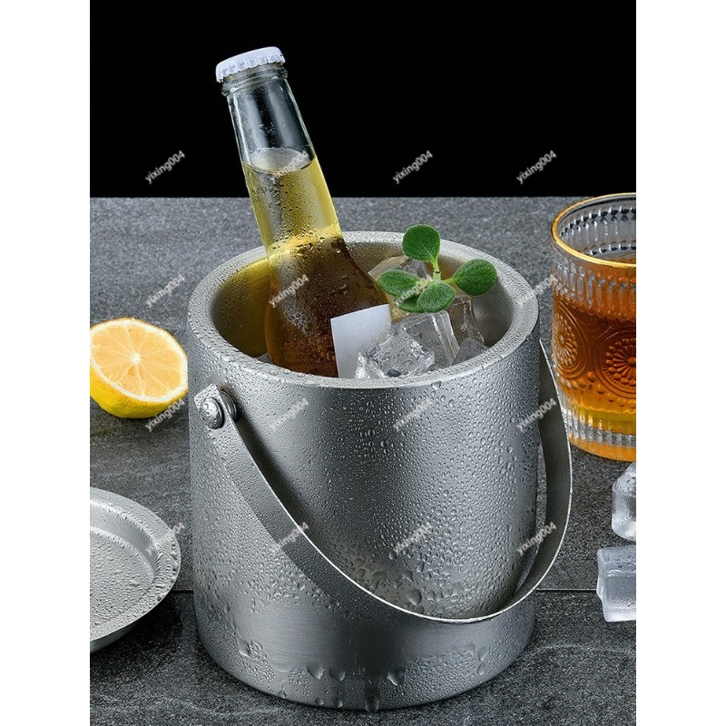 Wine Beer Cooler - Doppelwandiger 304 Edelstahl-Eiskübel Thermischer Weinkühler für