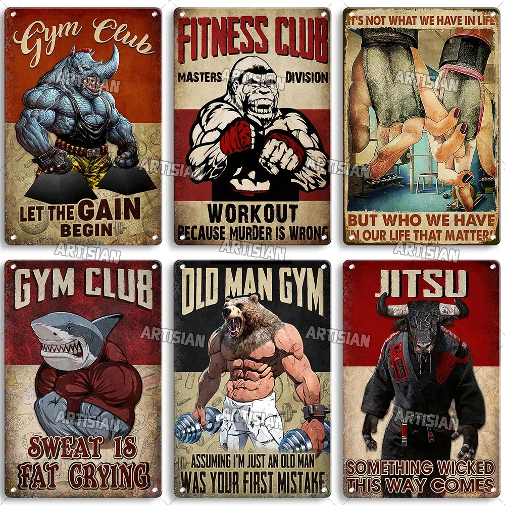 Wine Tag Label - Old Man Gym Club Inspirierende Spruch-Kunstmalerei