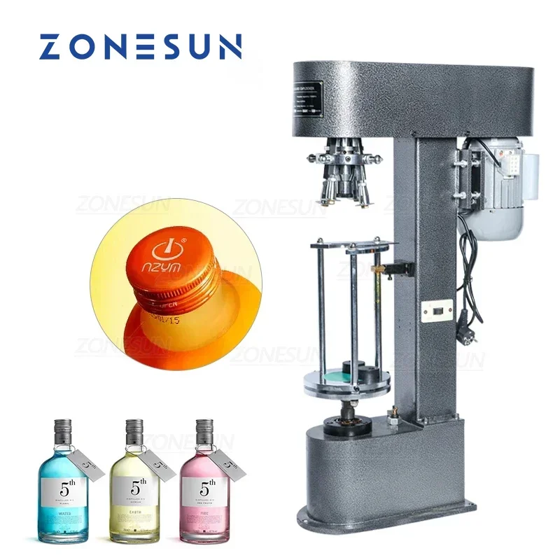 Wine In Beer Bottle - ZONESUN ZS-XG50D Halbautomatische Desktop-ROPP-Verschließmaschine für Aluminium-Metallflaschen
