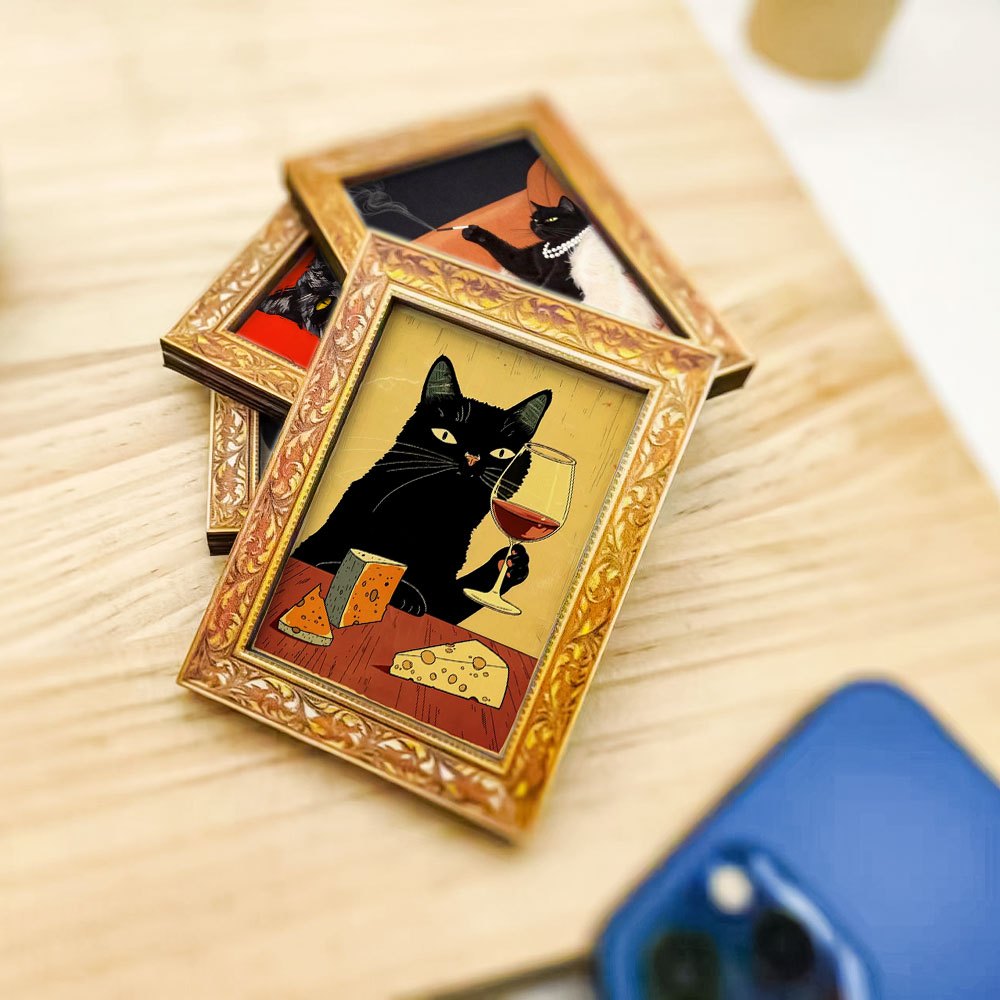 1 eleganter schwarzer Katzen-K – Wine Beer Cooler Bewertung und Preis