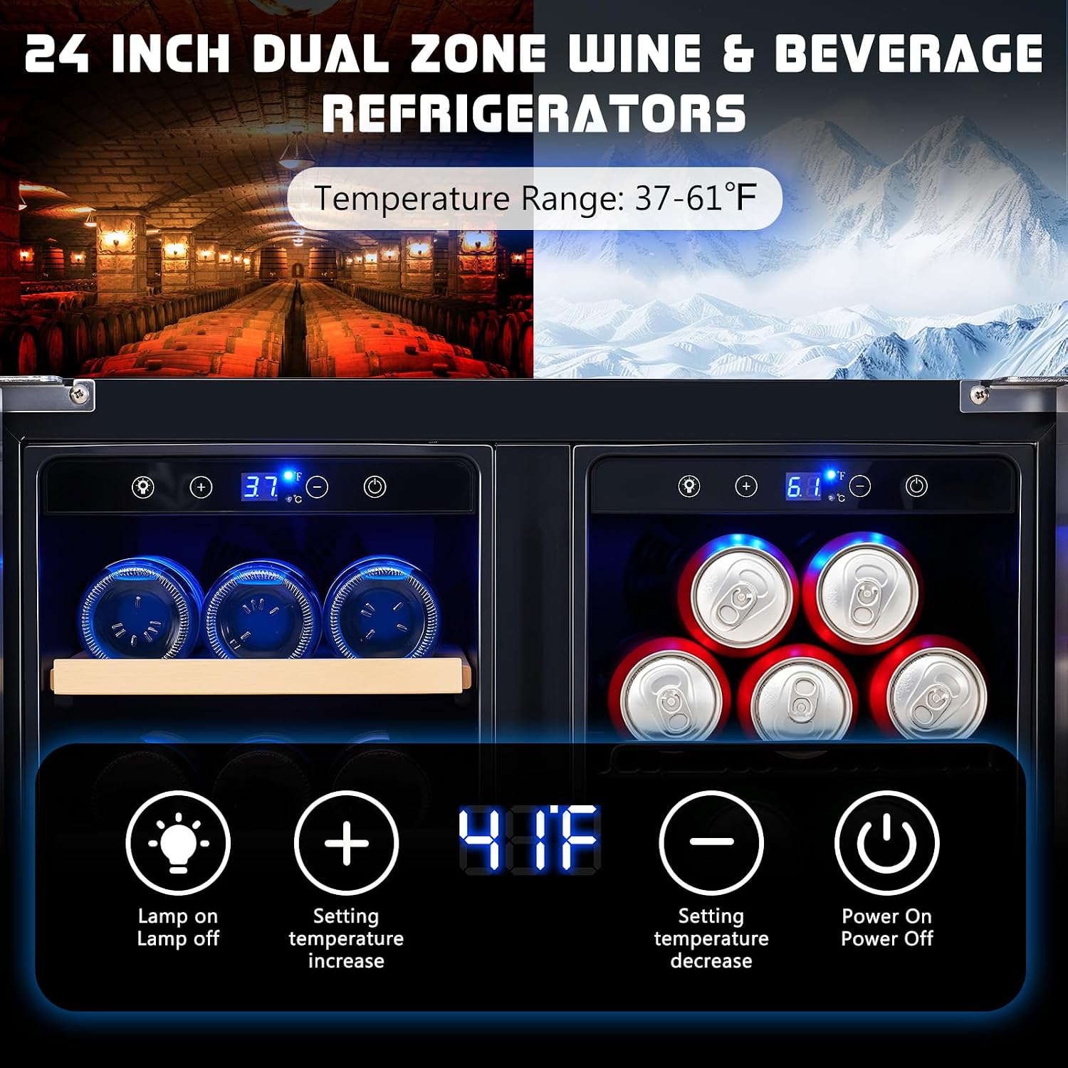 Getränkekühlschrank, 24-Zoll-D – Wine Beer Dual Zone Bewertung und Preis