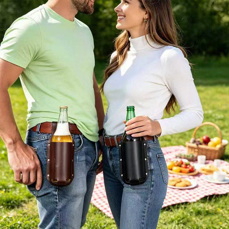 1 Stück Leder-Bierdosenhalter  – Wine In Beer Bottle Bewertung und Preis